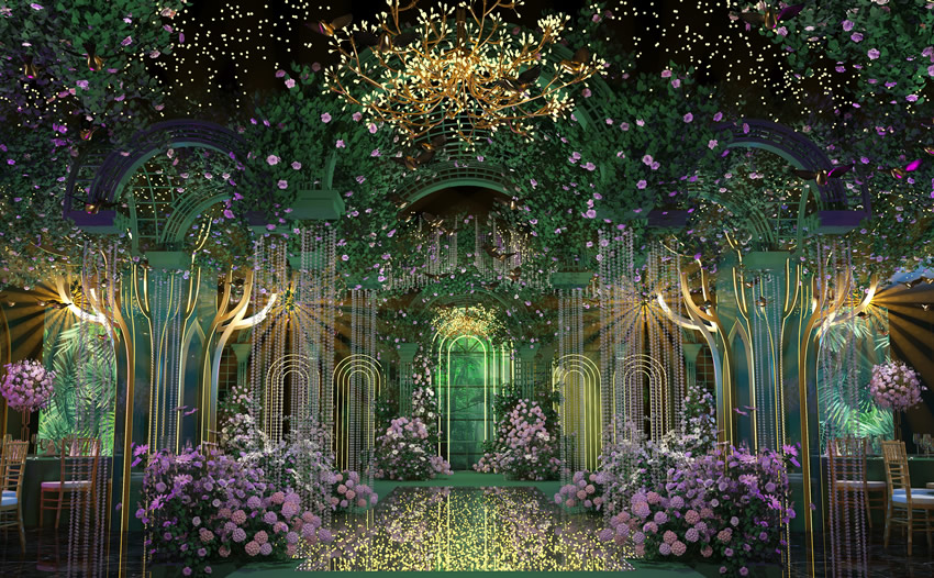 牟平奇妙森林婚礼堂效果展示